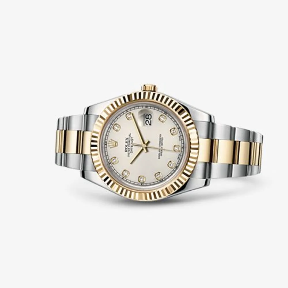 Rolex Datejust II Rolesor Ivory Diamonds