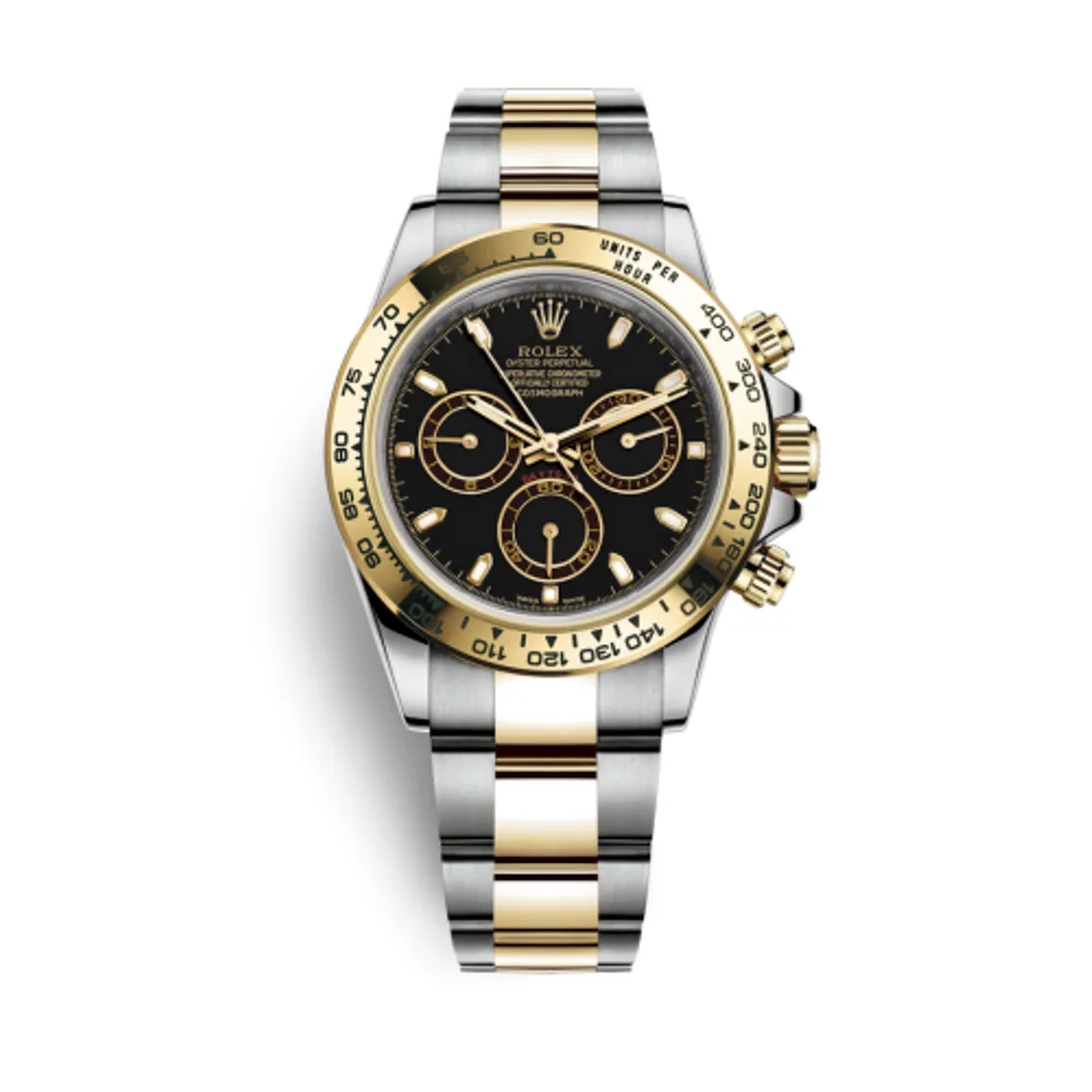 Rolex Cosmograph Daytona Stainless Steel / Yellow Gold / Black