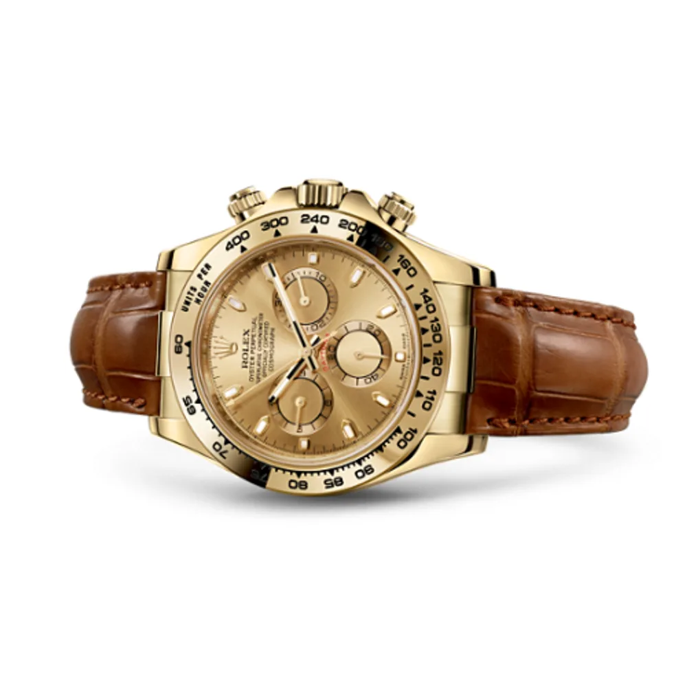 Rolex Cosmograph Daytona Yellow Gold / Champagne / Strap
