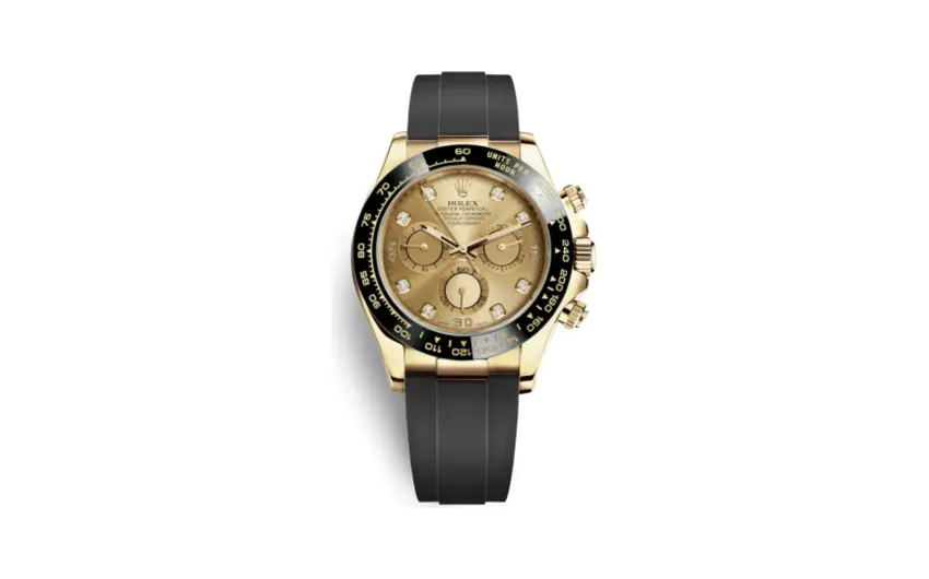 Rolex Cosmograph Daytona Yellow Gold / Cerachrom / Champagne-Diamond / Oysterflex