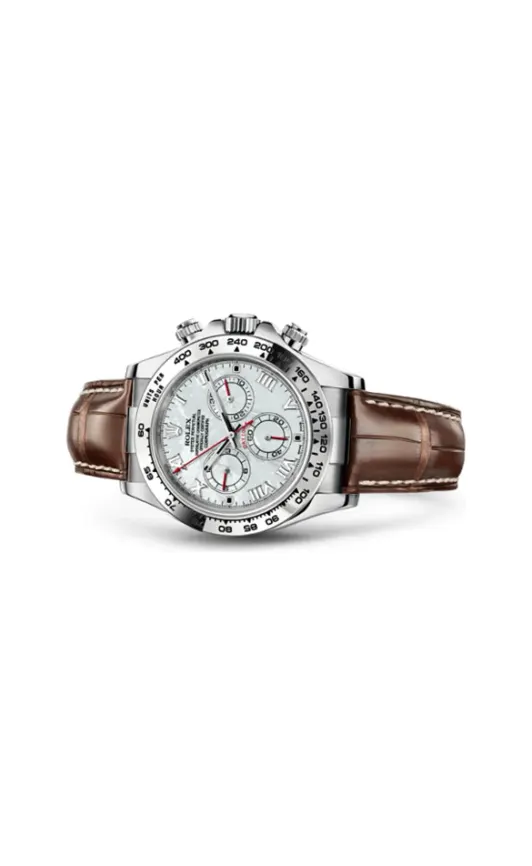 Rolex Daytona White Gold Strap Meteorite Roman
