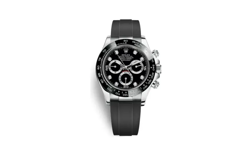 Rolex Cosmograph Daytona White Gold / Cerachrom / Black - Diamond / Oysterflex