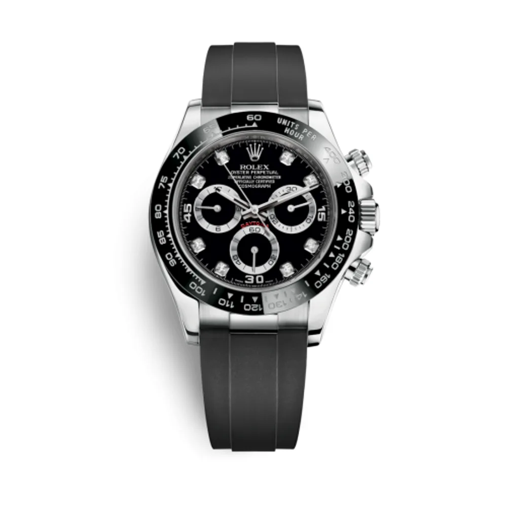 Rolex Cosmograph Daytona White Gold / Cerachrom / Black - Diamond / Oysterflex