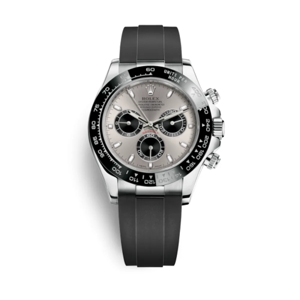 Rolex Cosmograph Daytona White Gold / Cerachrom / Silver / Oysterflex