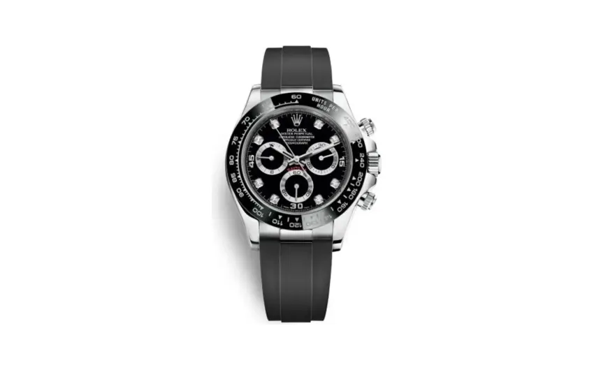 Rolex Cosmograph Daytona White Gold / Cerachrom / Black - Diamond / Oysterflex