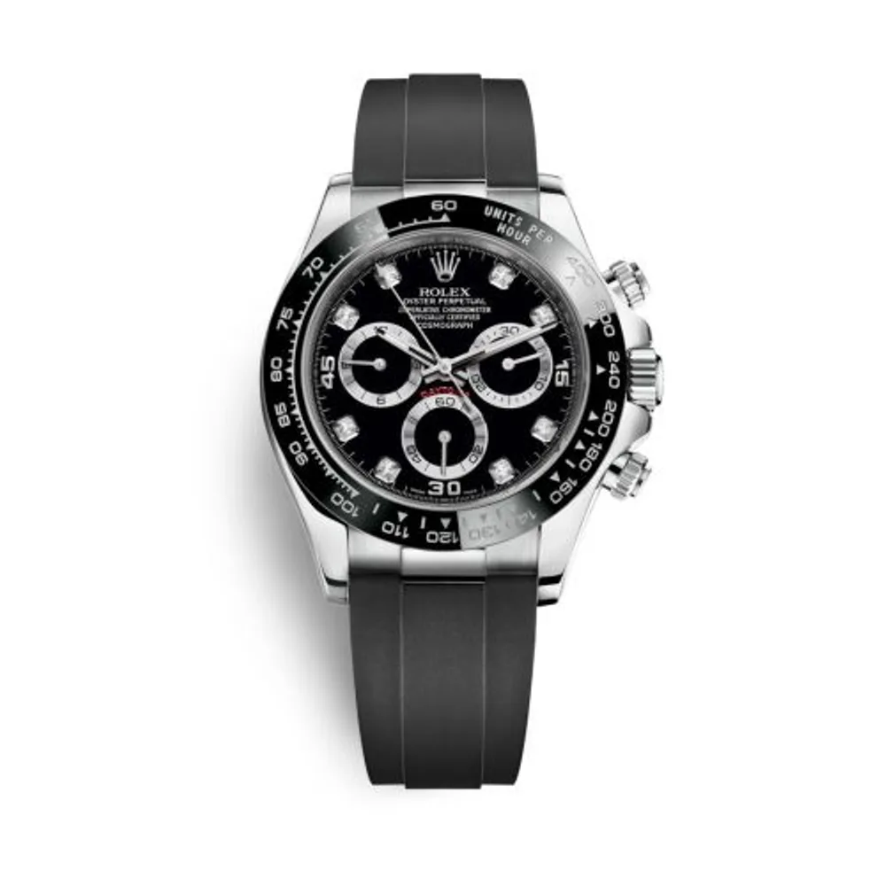 Rolex Cosmograph Daytona White Gold / Cerachrom / Black - Diamond / Oysterflex