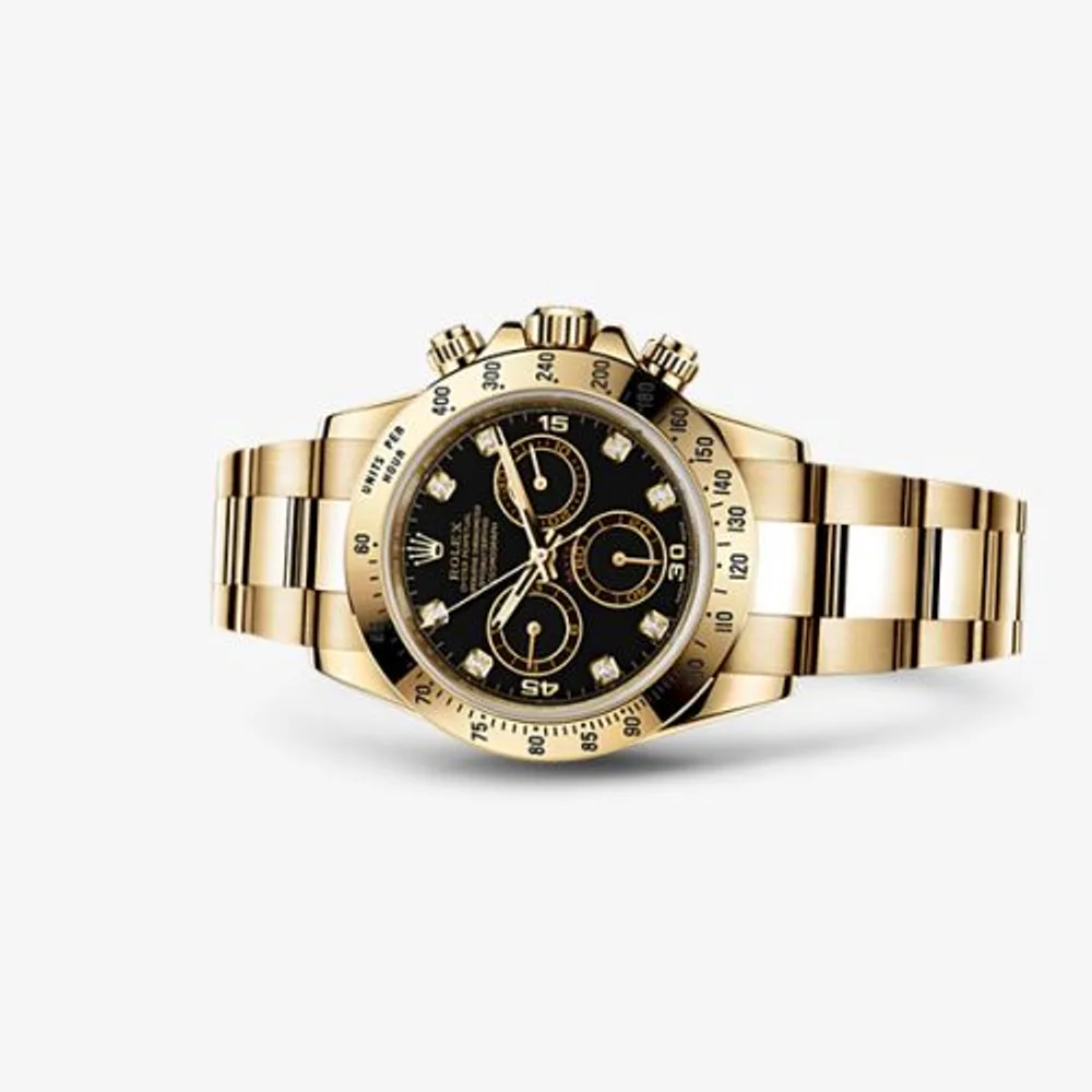 Rolex Cosmograph Daytona Yellow Gold / Black Diamond