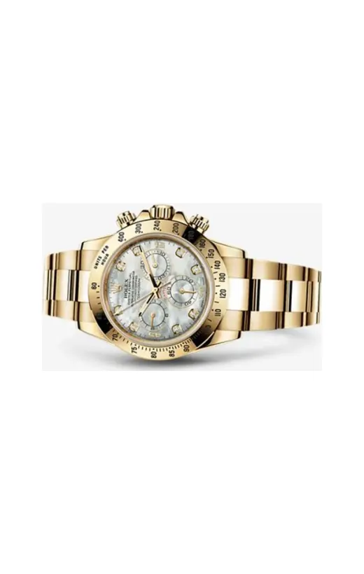 Rolex Daytona Yellow Gold Mother of Pearl Diamonds