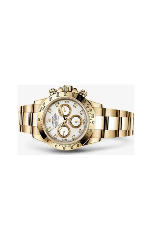 Rolex Daytona Yellow Gold White Diamond