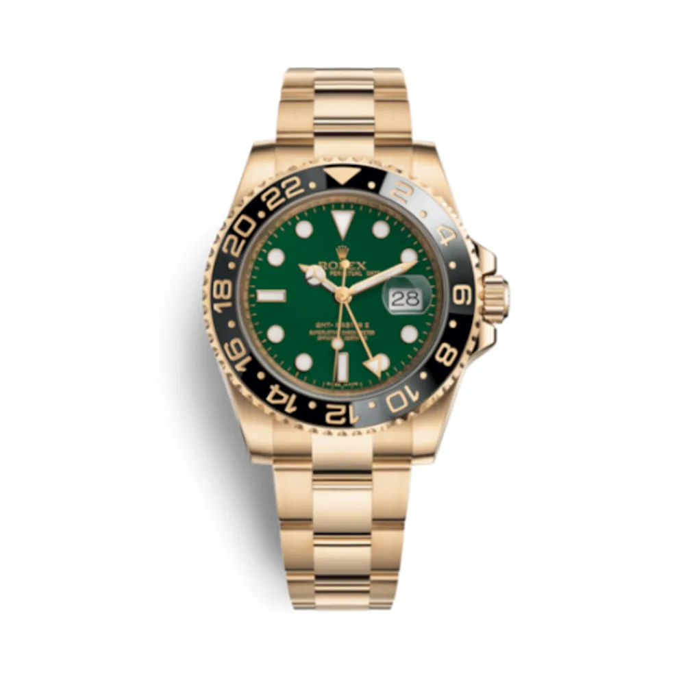 Rolex GMT-Master II Yellow Gold / LN / Green