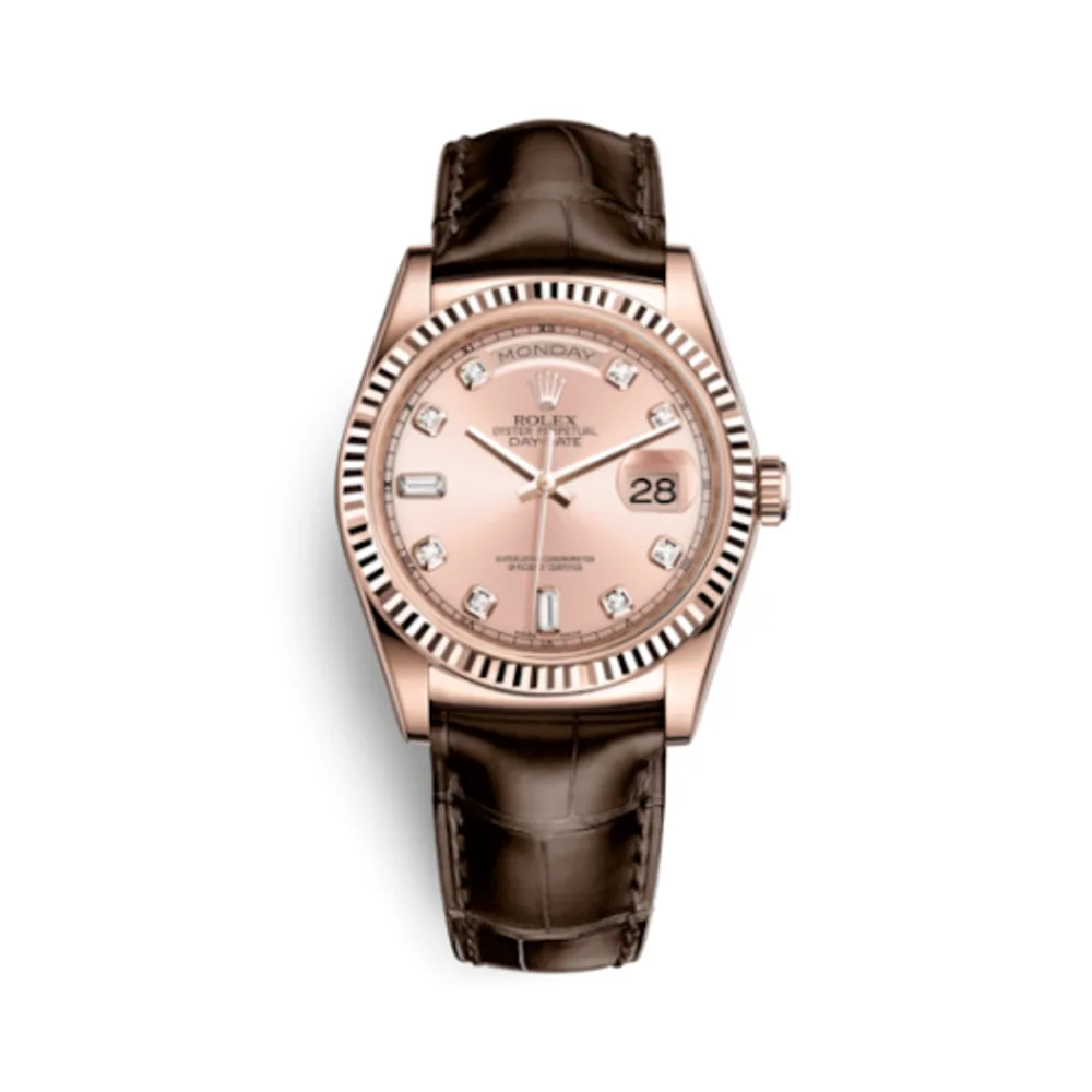 Rolex Day-Date 36 Everose / Strap / Pink Diamond