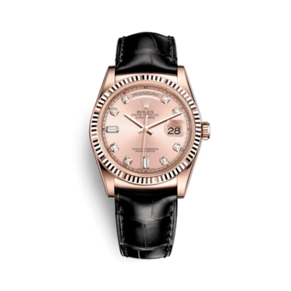 Rolex Day-Date 36 Everose / Strap / Pink Diamond