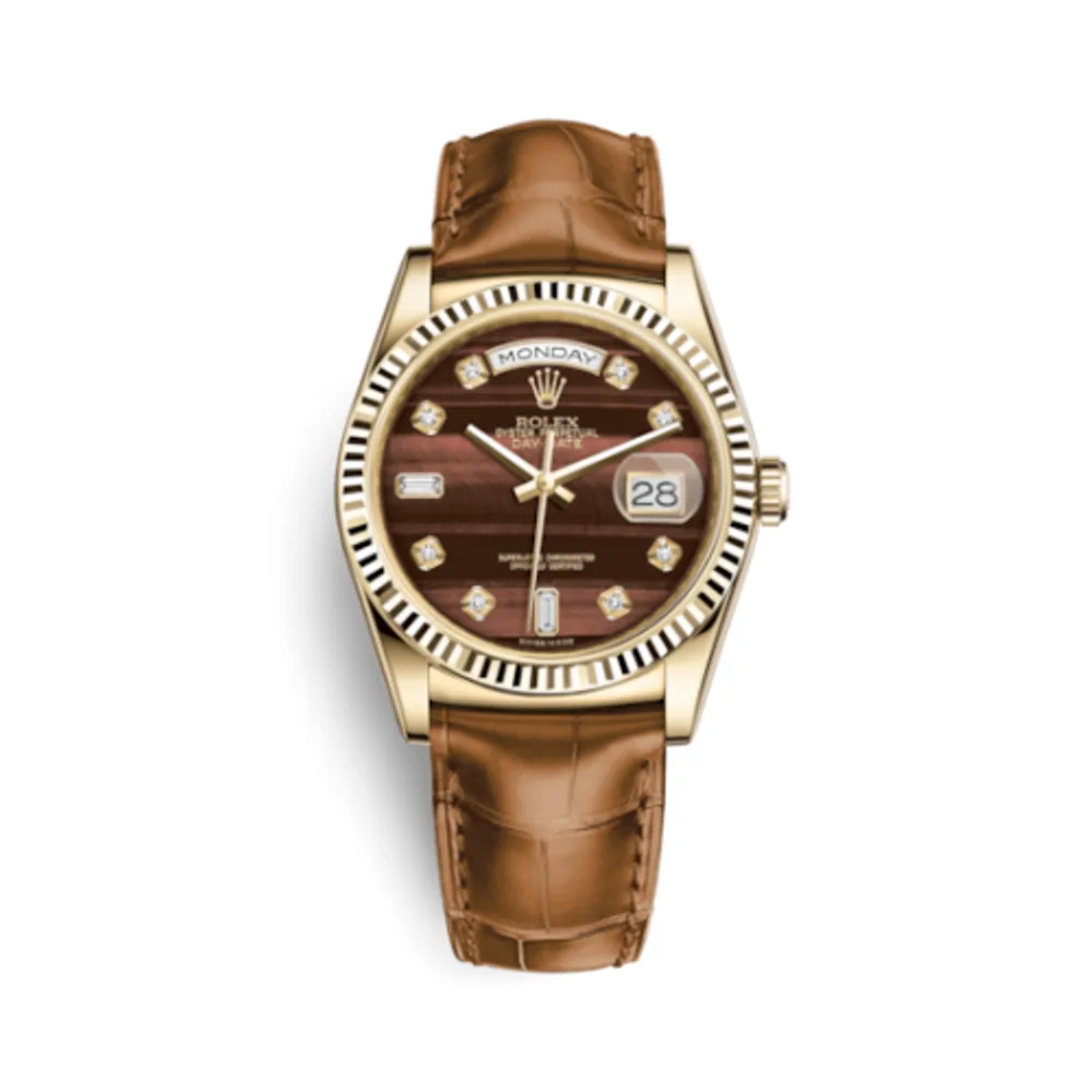 Rolex Day-Date 36 Yellow Gold / Strap / Bull's Eye