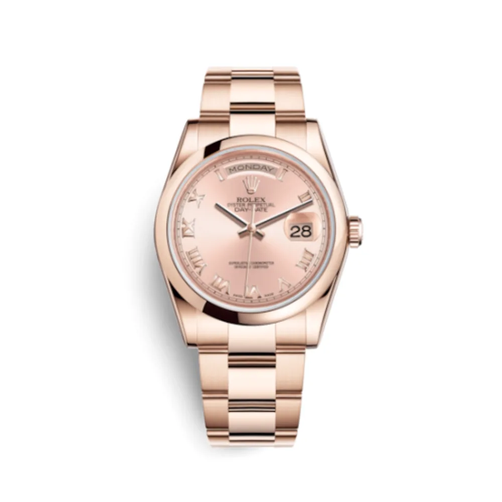 Rolex Day-Date 36 Everose Domed / Oyster / Pink Roman