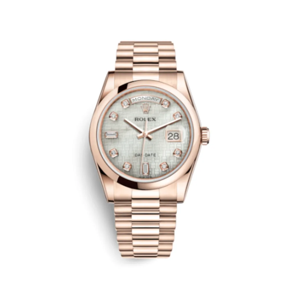 Rolex Day-Date 36 Everose Domed / President / Oxford MOP