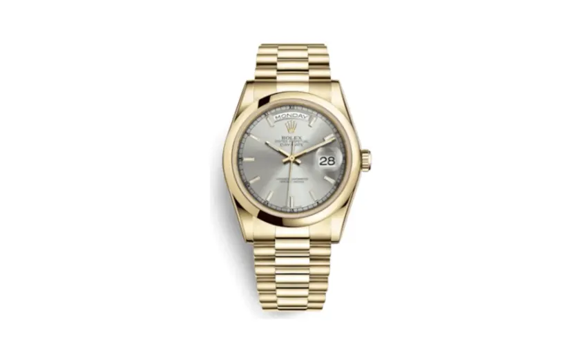 Rolex Day-Date 36 Yellow Gold Domed / President / Silver