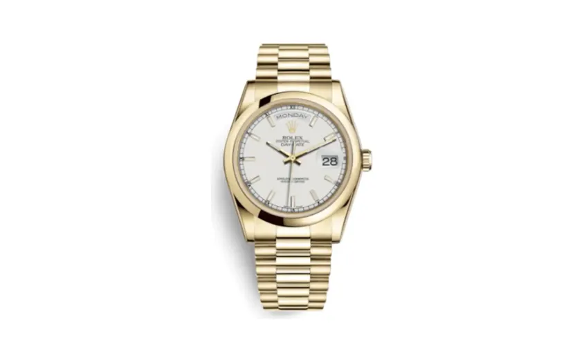 Rolex Day-Date 36 Yellow Gold Domed / President / White