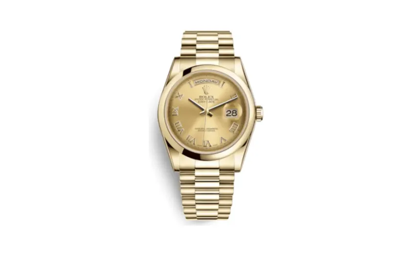 Rolex Day-Date 36 Yellow Gold Domed / President / Champagne Roman