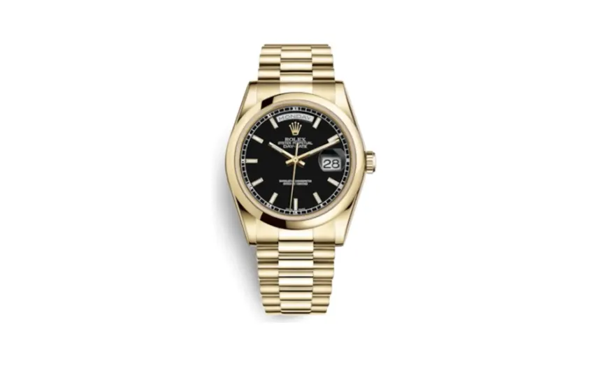 Rolex Day-Date 36 Yellow Gold Domed / President / Black