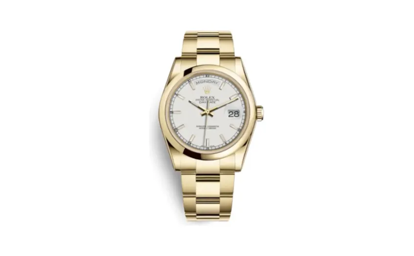 Rolex Day-Date 36 Yellow Gold Domed / Oyster / White