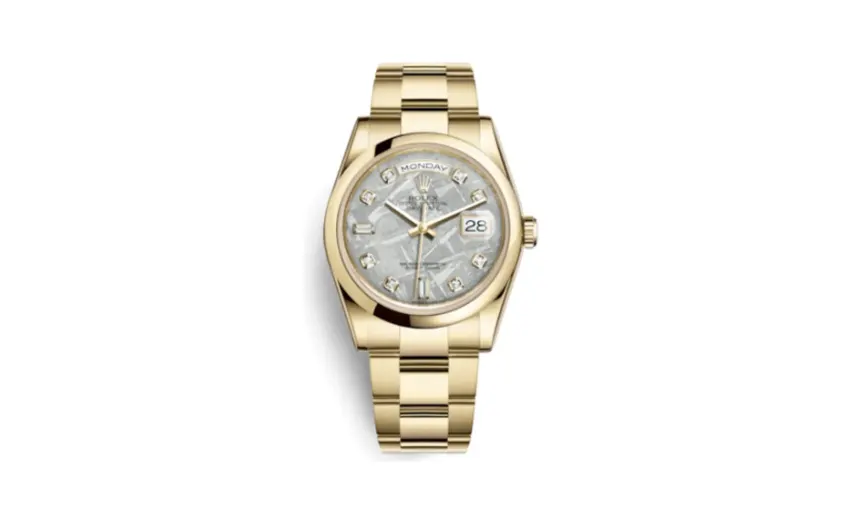 Rolex Day-Date 36 Yellow Gold Domed / Oyster / Meteorite