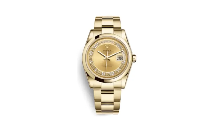 Rolex Day-Date 36 Yellow Gold Domed / Oyster / Champagne Roman
