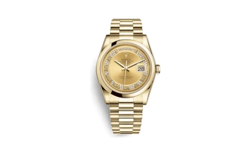 Rolex Day-Date 36 Yellow Gold Domed / President / Champagne Roman