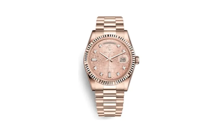 Rolex Day-Date 36 Everose Fluted / President / Pink Computer