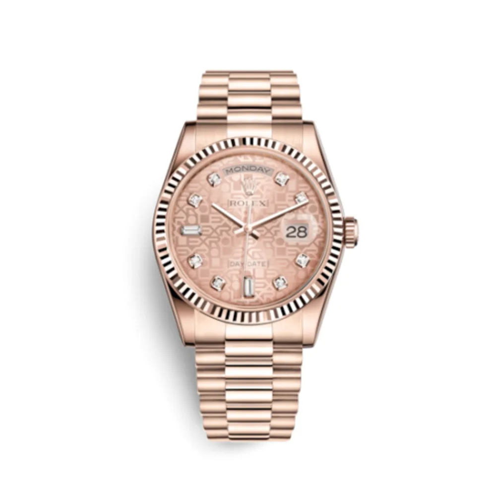Rolex Day-Date 36 Everose Fluted / President / Pink Computer