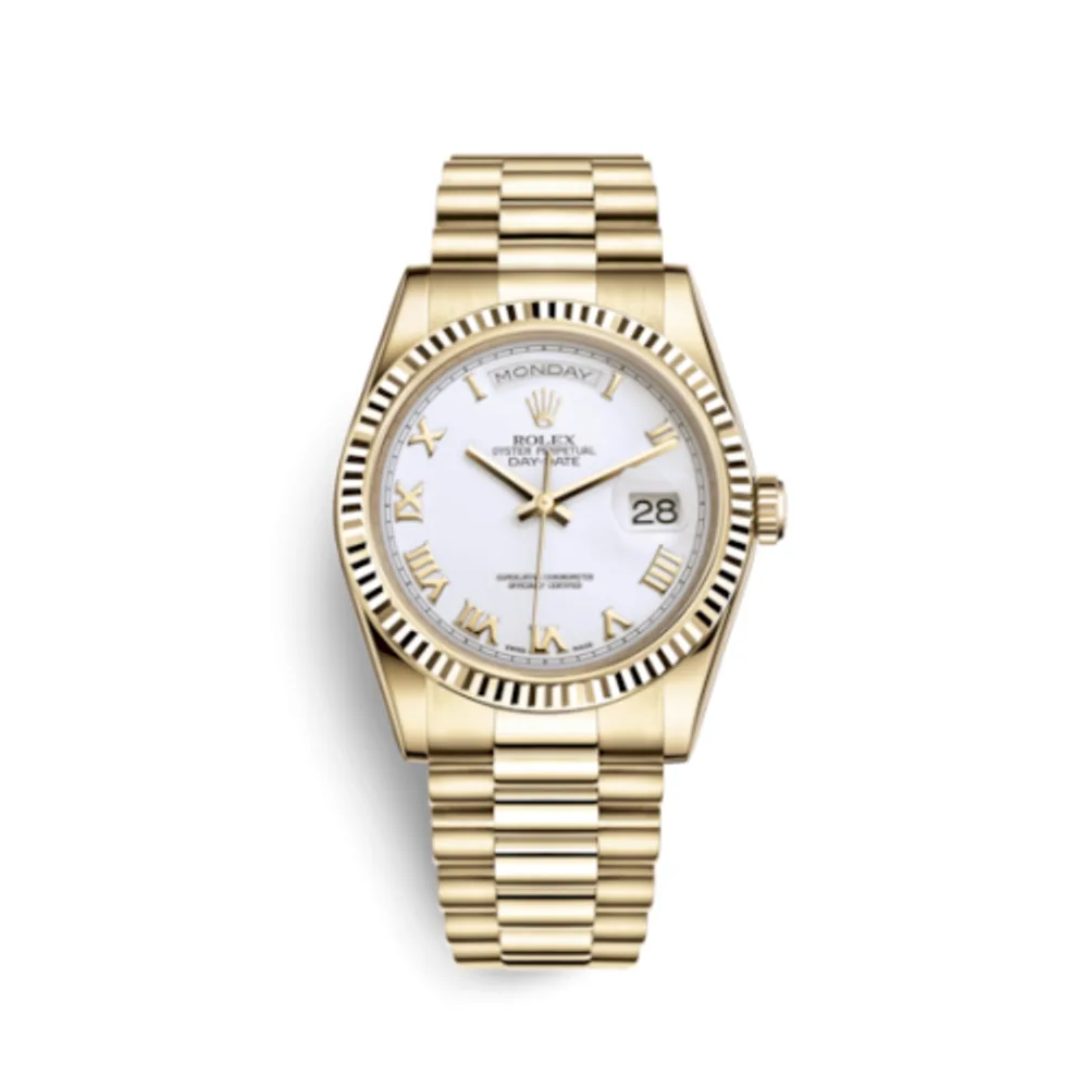 Rolex Day-Date 36 Yellow Gold / President / White Roman