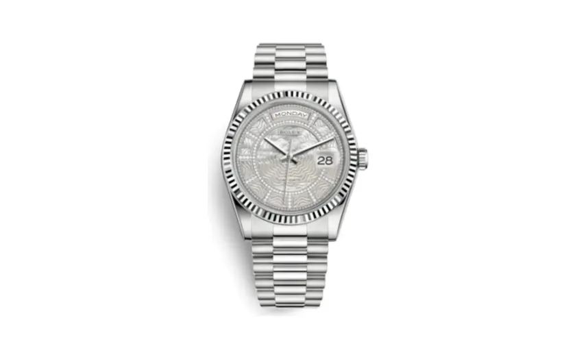Rolex Day-Date 36 White Gold / President / MOP Carousel