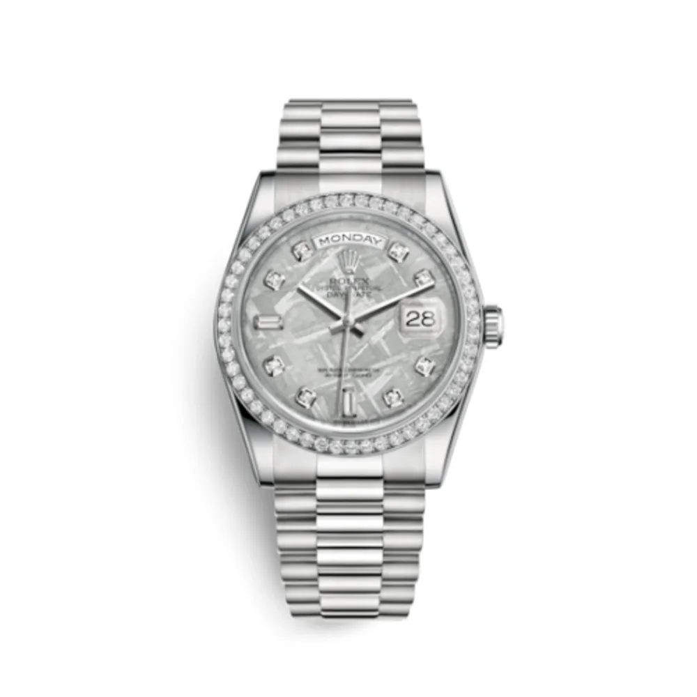 Rolex Day-Date 36 Platinum Diamonds / President / Meteorite
