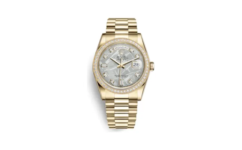 Rolex Day-Date 36 Yellow Gold Diamonds / President / Meteorite