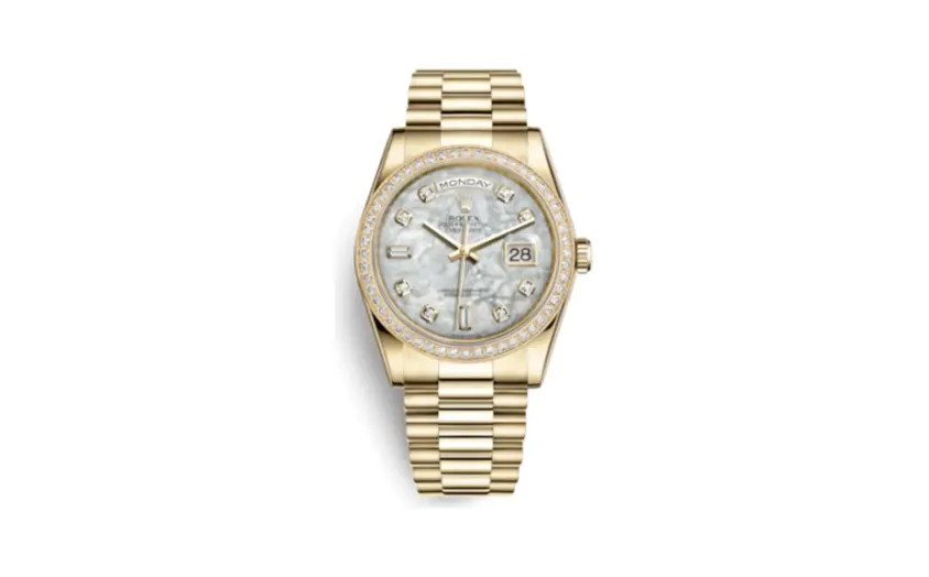 Rolex Day-Date 36 Yellow Gold Diamonds / President / MOP