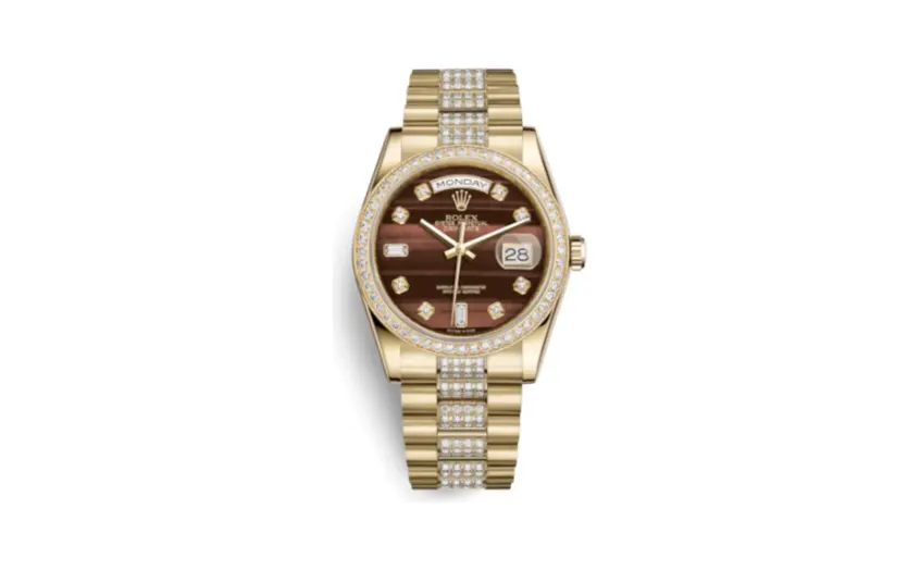 Rolex Day-Date 36 Yellow Gold Diamonds / President Diamonds / Bull's Eye