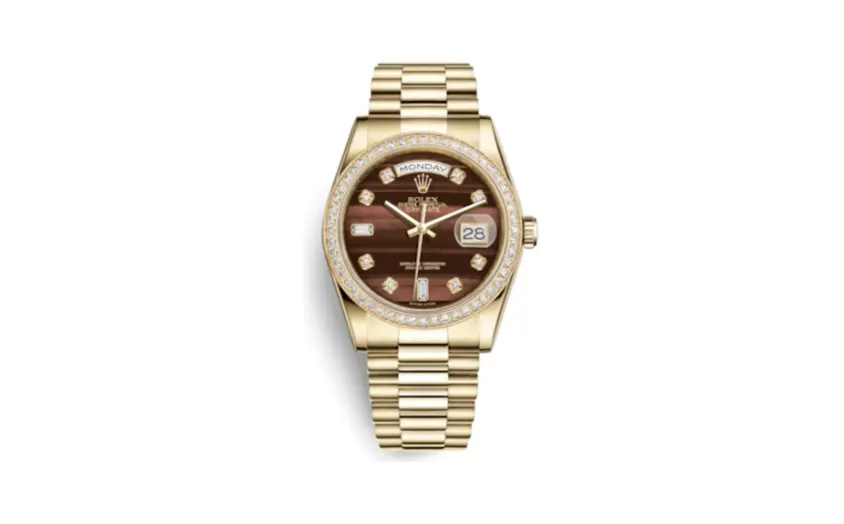 Rolex Day-Date 36 Yellow Gold Diamonds / President / Bull's Eye