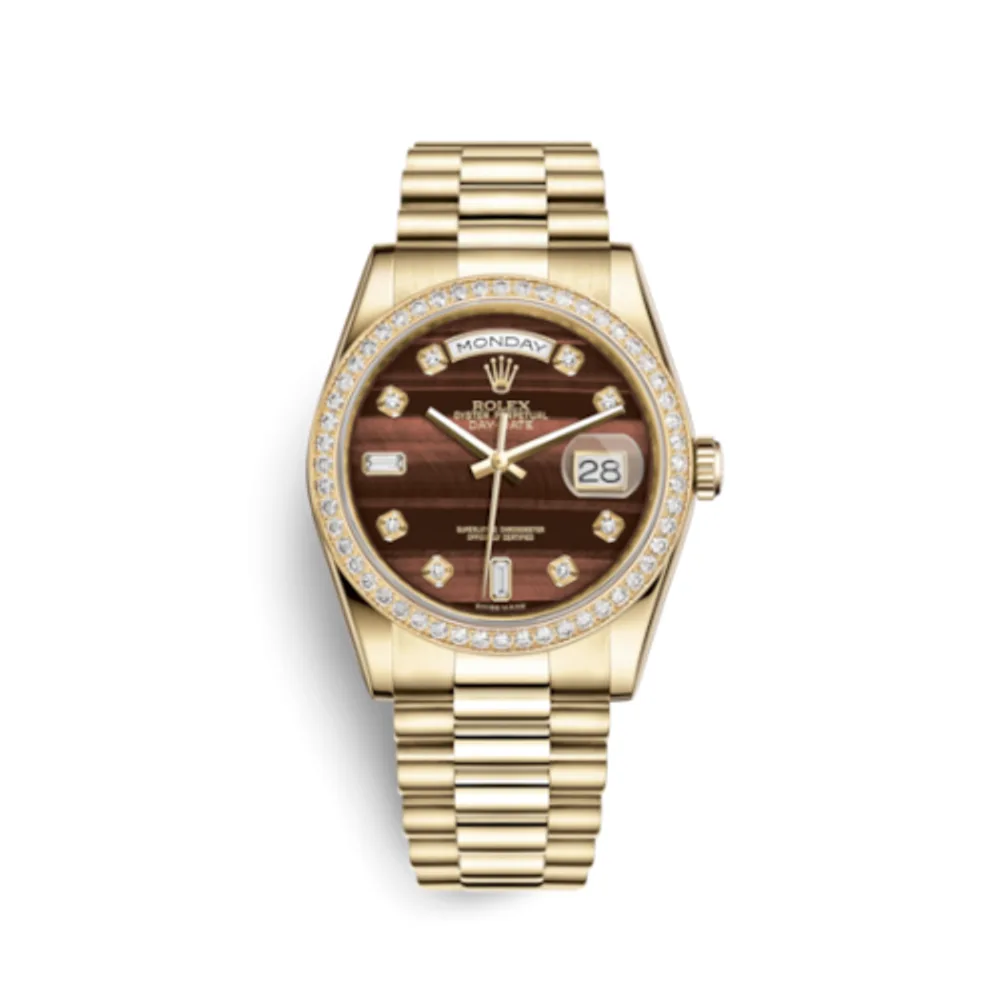 Rolex Day-Date 36 Yellow Gold Diamonds / President / Bull's Eye