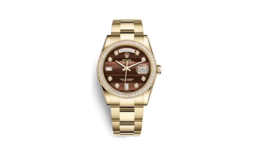 Rolex Day-Date 36 Yellow Gold Diamonds / Oyster / Bull's Eye