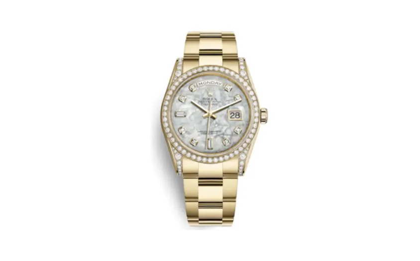 Rolex Day-Date 36 Yellow Gold Diamond / Oyster / MOP