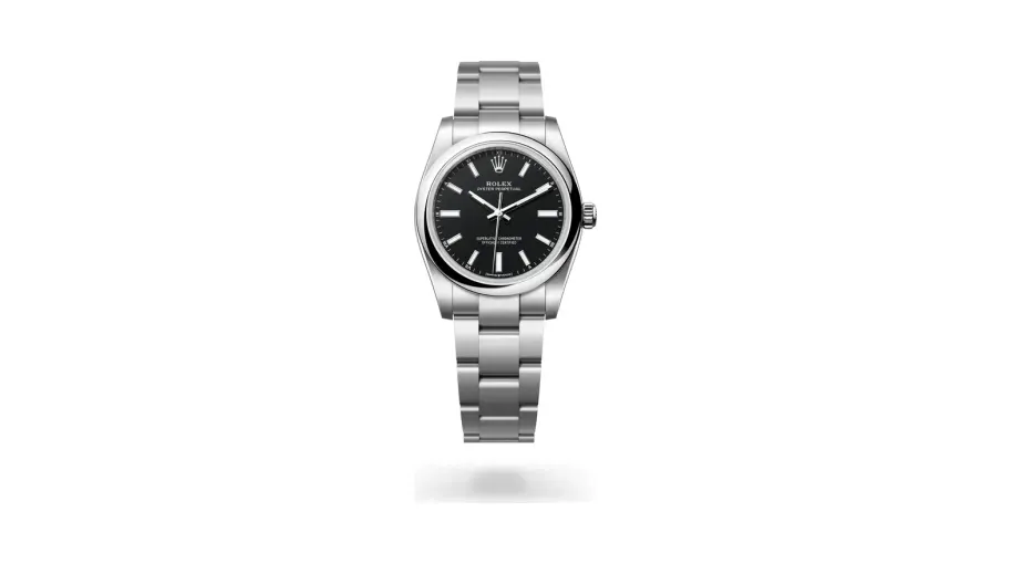 Rolex Oyster Perpetual 34, Oystersteel, Black dial