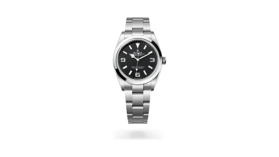 Rolex Oyster Perpetual Explorer 36, Oystersteel, Black dial