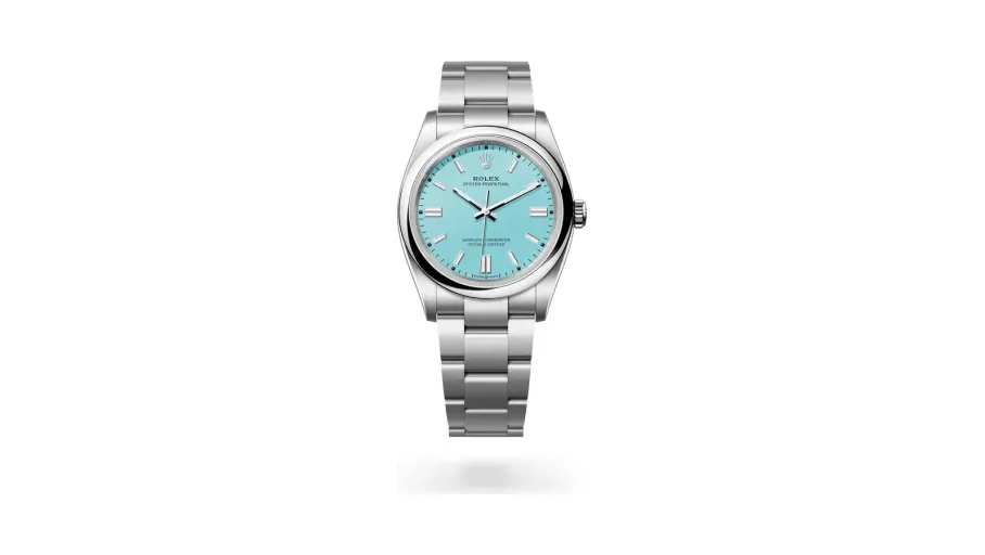 Rolex Oyster Perpetual 36, Oystersteel, Turquoise blue dial