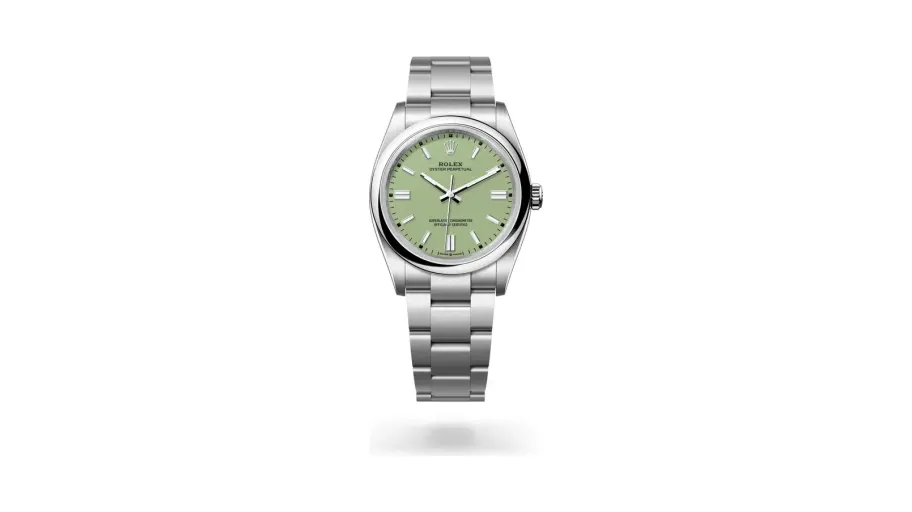 Rolex Oyster Perpetual 36, Oystersteel, Pistachio dial
