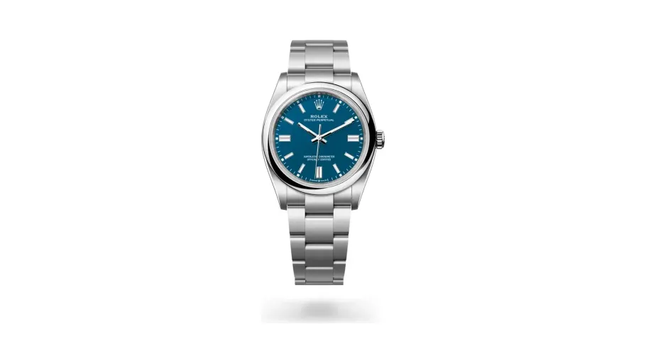 Rolex Oyster Perpetual 36, Oystersteel, Med blue dial