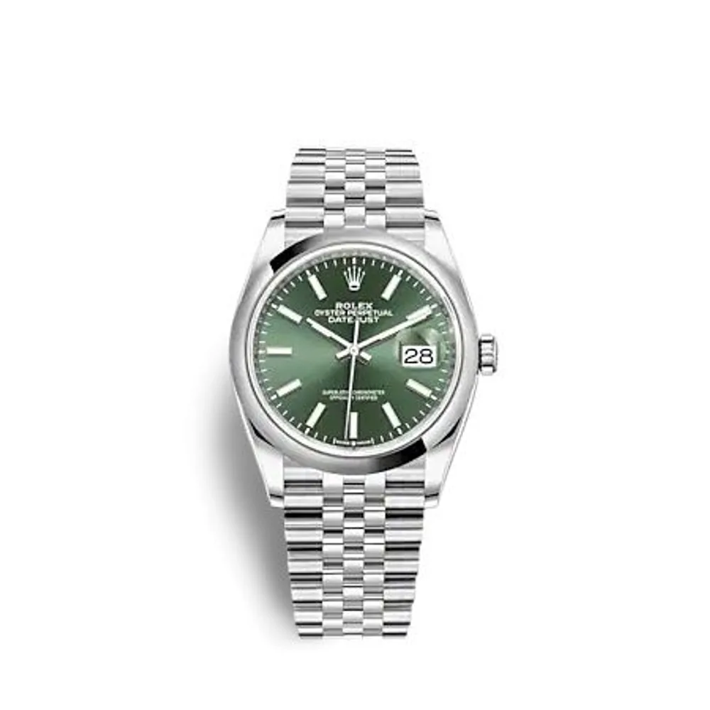 Rolex Datejust 36 Stainless Steel - Domed / Green / Jubilee
