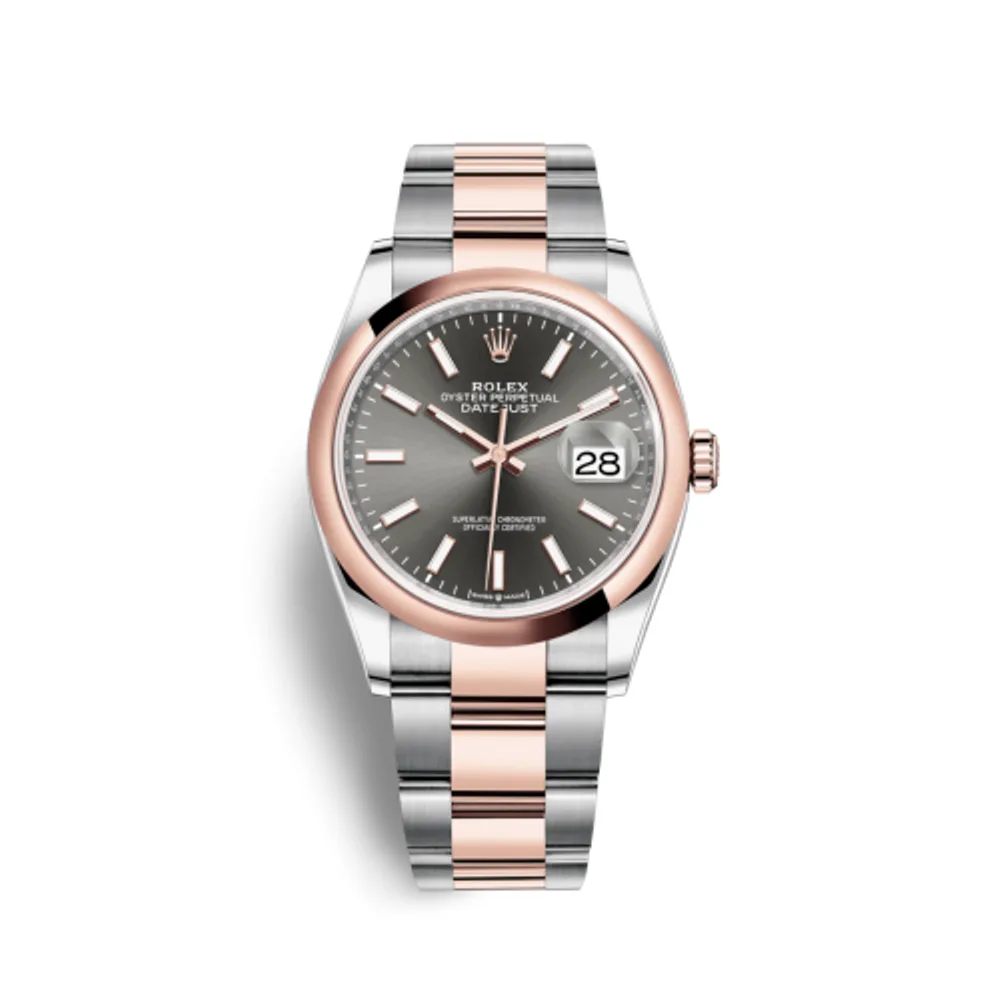 Rolex Datejust 36 Stainless Steel / Everose / Smooth / Slate / Oyster