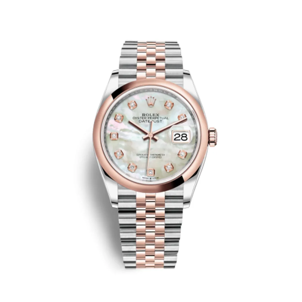 Rolex Datejust 36 Stainless Steel / Everose / Smooth / MOP Diamond / Jubilee