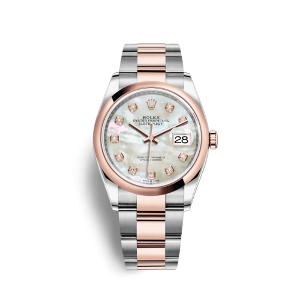 Rolex Datejust 36 Stainless Steel / Everose / Smooth / MOP Diamond / Oyster
