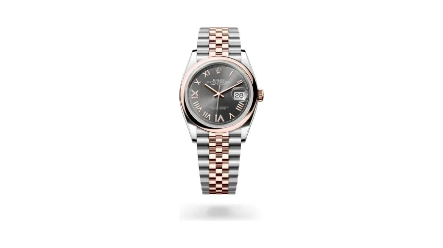 Rolex Datejust 36 Oyster, 36 mm, Oystersteel and Everose gold, Everose Rolesor, Slate dial