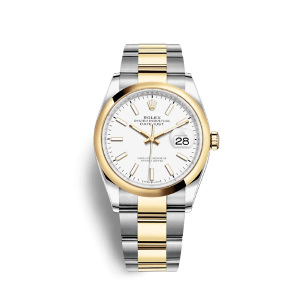 Rolex Datejust 36 Stainless Steel / Yellow Gold / Smooth / White / Oyster